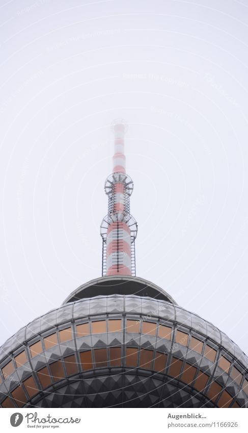 Berlin television tower top... TV set Telecommunications Infancy 45 - 60 years Adults Spring Autumn Bad weather Fog Rain Capital city Downtown