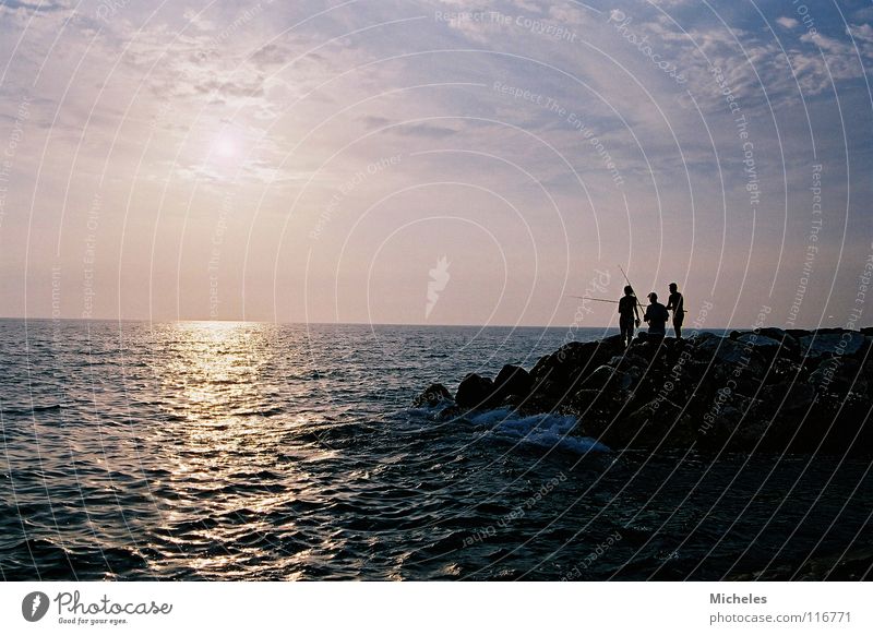 fisher Ocean Vacation & Travel Man Water Sun Stone wlk evening
