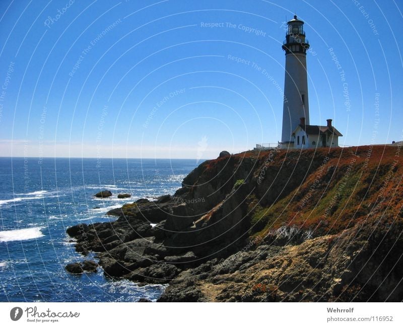 lighthouse Lighthouse California Pigeon Point Ocean Lake Coast USA Light Station