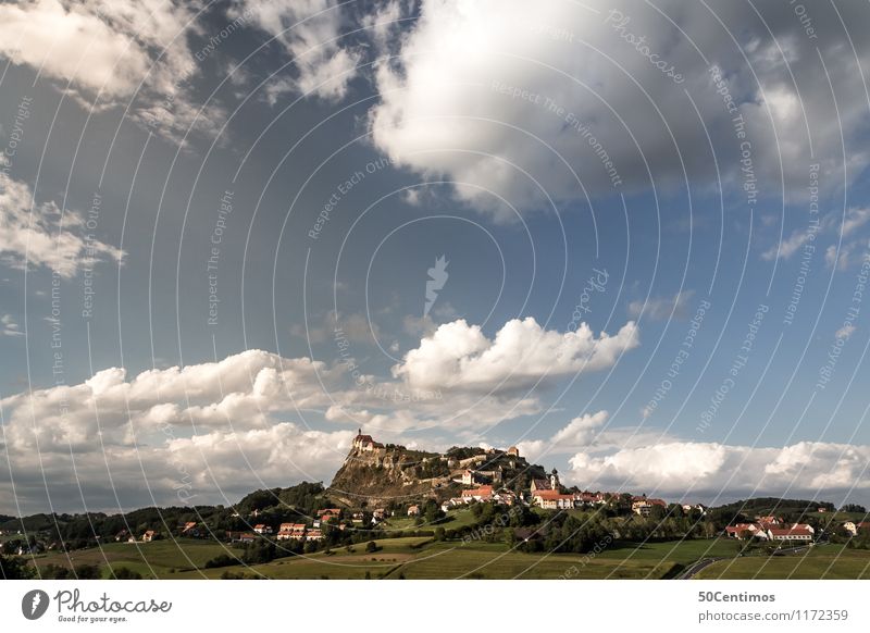 The Riegersburg Castle of Styria Vacation & Travel Tourism Trip Freedom Nature Landscape Sky Clouds Storm clouds Horizon Summer Climate Beautiful weather