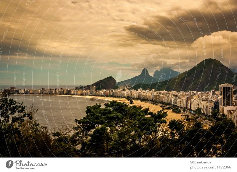 Copacabana in Rio de Janeiro Vacation & Travel Tourism Adventure Far-off places Freedom Sightseeing City trip Cruise Summer vacation Beach Ocean Waves Nature