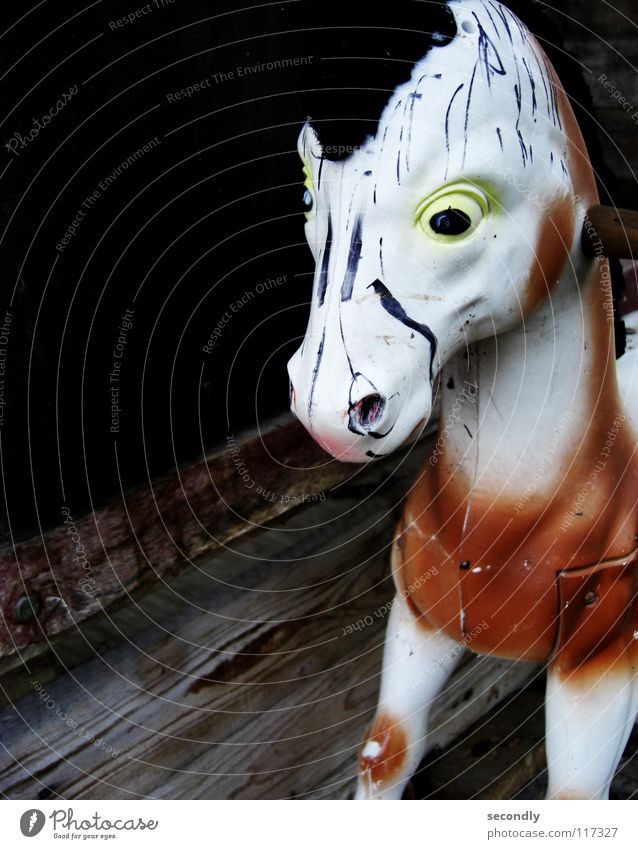 warhorse Horse War Toys Transience Playing Mammal Swing Painting (action, work) Contrast Infancy Eyes