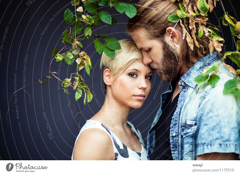 2 Masculine Feminine Young woman Youth (Young adults) Young man Couple Human being 18 - 30 years Adults Plant Bushes Together Beautiful Natural Infatuation Love