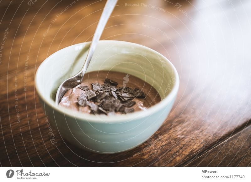 chocolate mousse Food Dish Eating Food photograph To have a coffee Slow food Good Beautiful Sweet Dessert Wooden table Chocolate Delicious Chocolate crumble