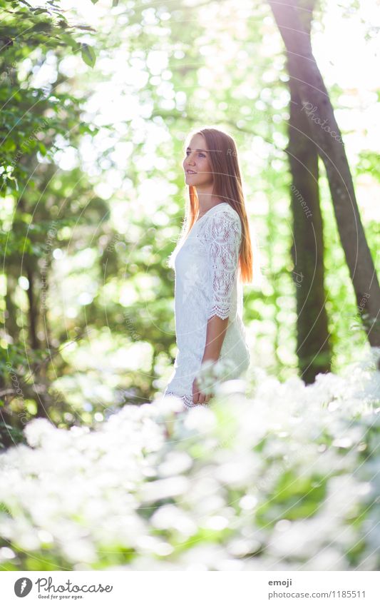 shine bright Feminine Young woman Youth (Young adults) 1 Human being 18 - 30 years Adults Environment Nature Landscape Spring Summer Beautiful weather Forest
