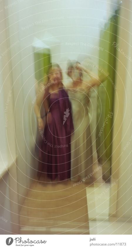 Ladies at C&A :-) Changing room Ball gown Lady Blur Woman Funny