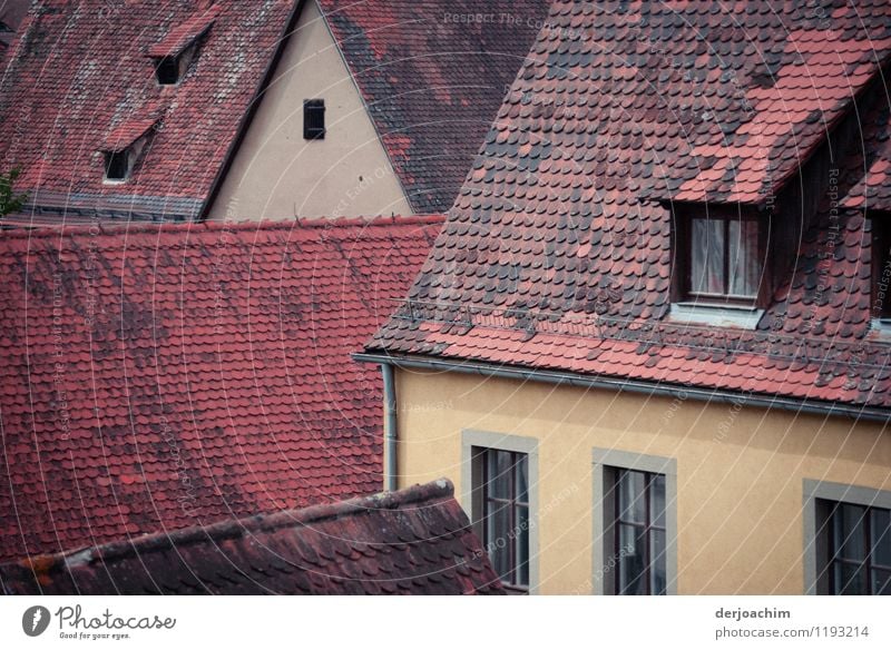 Roof to roof, stand the old houses in Franconia. Harmonious Relaxation Environment Summer Town Bavaria Germany Small Town House (Residential Structure) Stone
