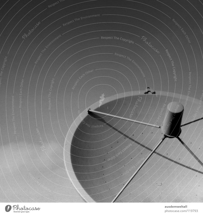 reception Satellite Black White Telecommunications Detail Technology Welcome sky. sky Shadow Exterior shot