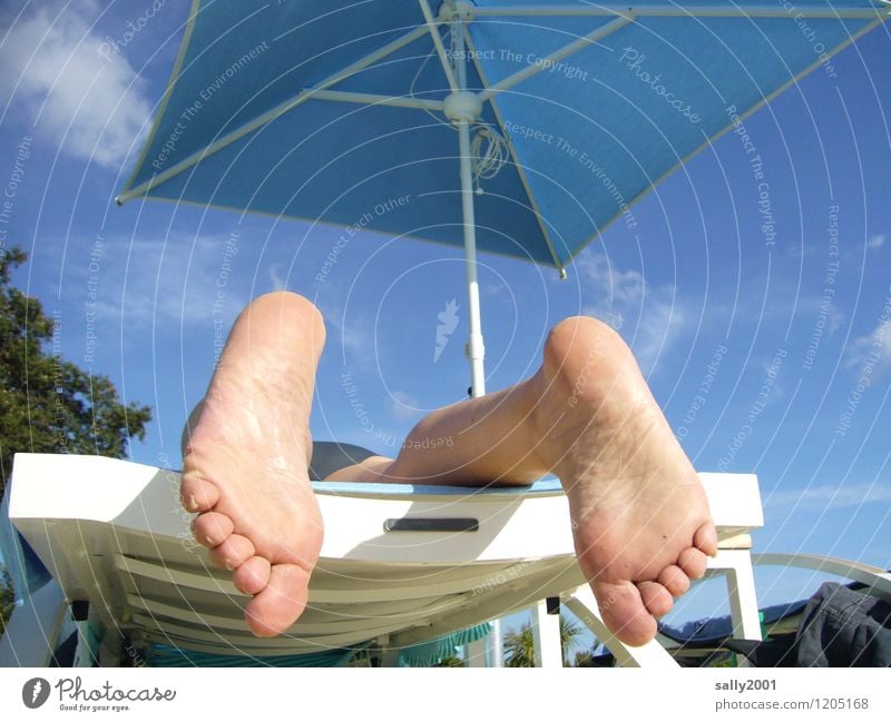 just hang out... Well-being Contentment Relaxation Calm Vacation & Travel Freedom Summer Summer vacation Sun Sunbathing Beach Feet 1 Human being To enjoy Lie