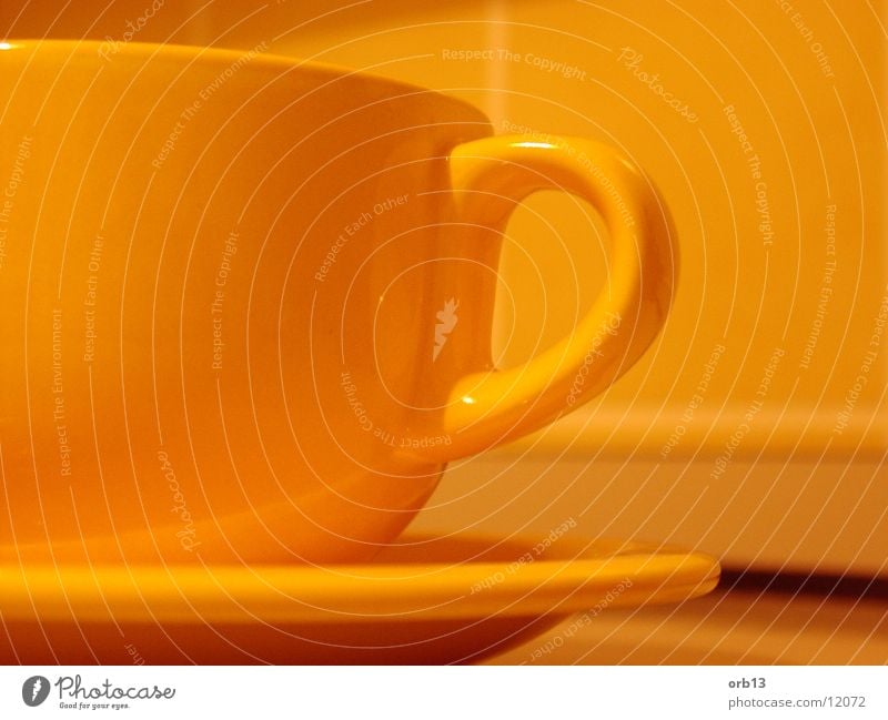Yellow cup Cup Kitchen Beverage Detail Orange Tea Coffee