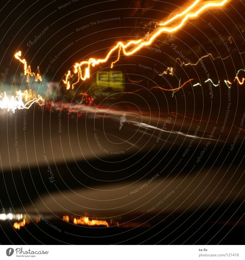 10 seconds Light Tracer path Time Driving Abstract Long exposure Transport Street Lamp
