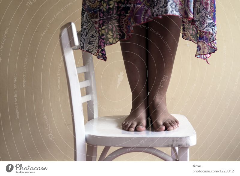 white chair | black woman (I) Chair Room Feminine Legs Feet 1 Human being Sculpture Stage play Dress Stand Esthetic Tall Power Willpower Determination Fairness