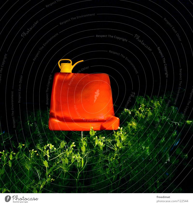 chair lift Square Shift work Long exposure Things Jug Armchair Watering can Stupid Futile Night Dark Agriculture Break Chic Furniture Misplaced froodmat Orange