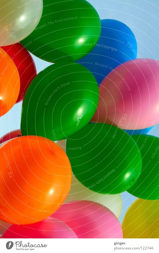 - beautiful green colored - Joy Decoration Carnival Sky Balloon Blue Yellow Green Orange Pink White Colour Judder Hover Deserted Copy Space Round Many Blue sky