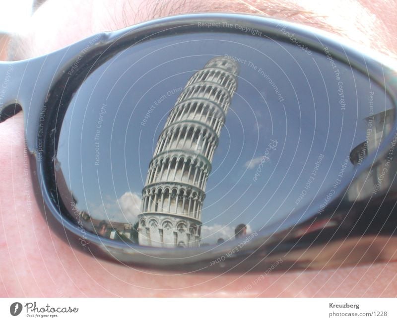 The Leaning Tower Italy Tuscany Sunglasses Art PISA study Face Tourist Attraction Tilt