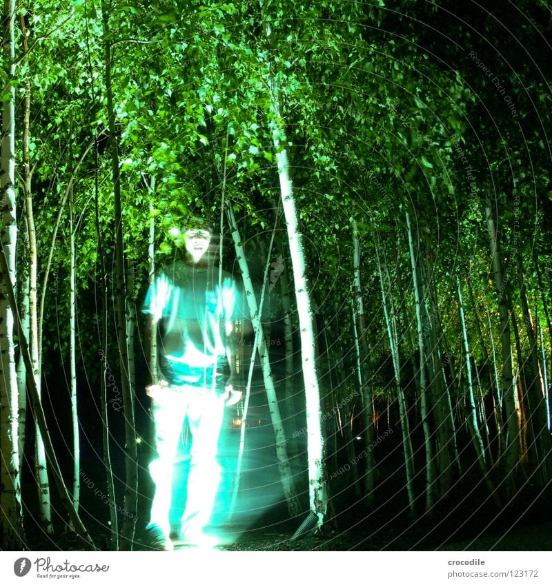 urban ghost Tree Mysterious Pants Man Transparent Mystic Lamp Lighting T-shirt Long exposure Ghosts & Spectres  Human being youthful Blur thamse shore bladdl
