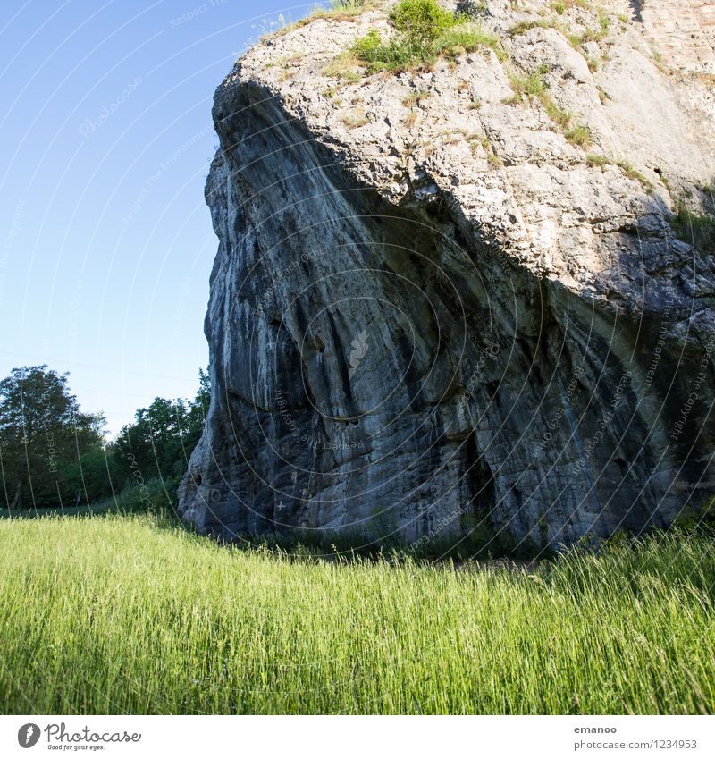 Isteiner Klotz Vacation & Travel Tourism Trip Mountain Hiking Nature Landscape Plant Summer Grass Bushes Rock Sharp-edged Tall Round Limestone Weathered