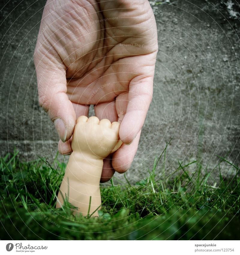 take my hand Green Growth Maturing time Hand Fist Toys Whimsical Humor Joy Lawn Harvest Arm doll-poor Doll Statue