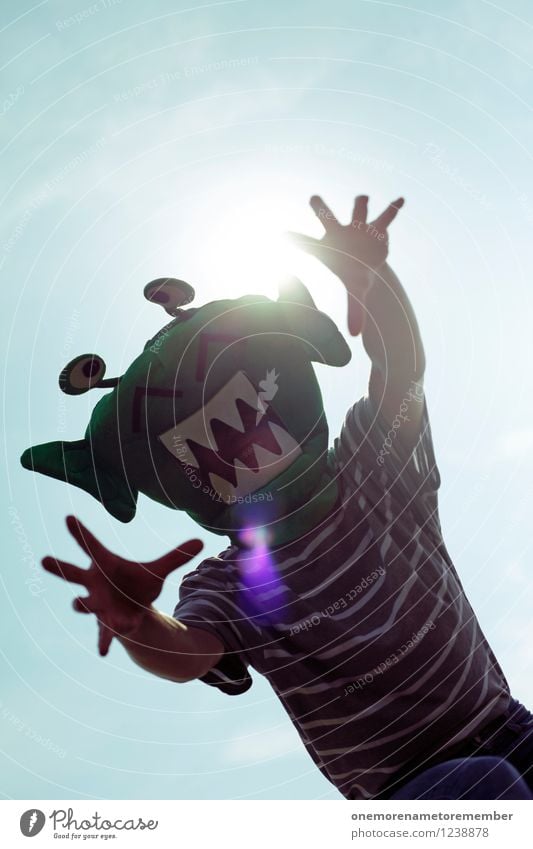 Aggressive Art Work of art Esthetic Monster Ogre Monstrous Extraterrestrial being Hand Hands up! Grasp Catch Threat Dangerous Attack Mask Costume