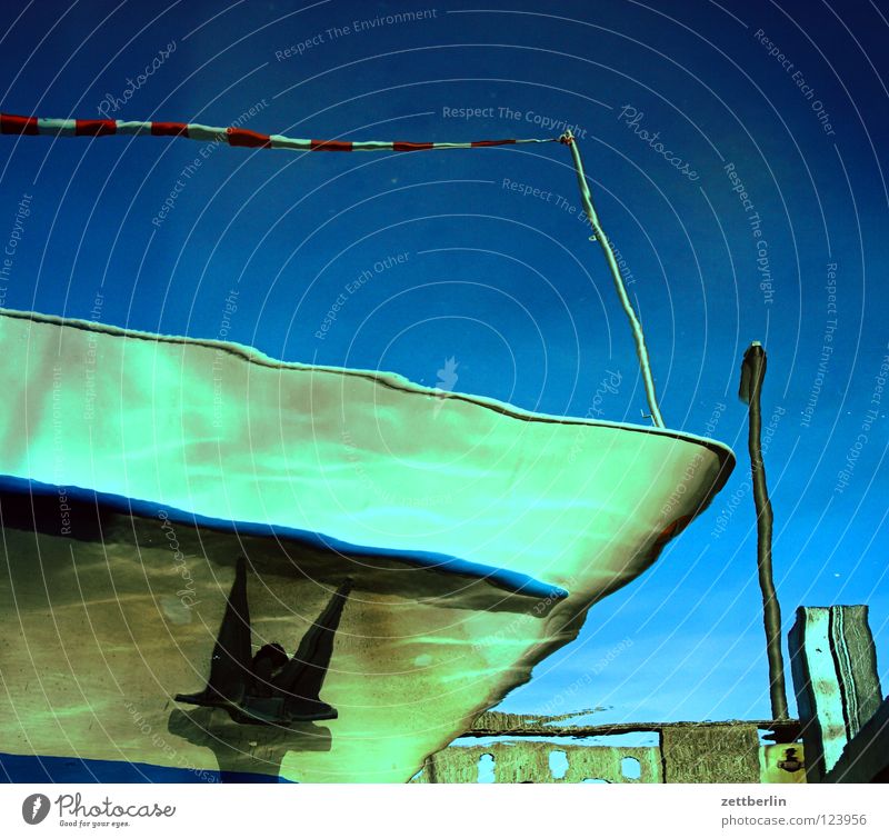 ship Watercraft Bow Anchor Waves Dive Reflection Navy Vacation & Travel Jetty Navigation on board Ship's side titanic marina Electricity pylon mast break Kiel