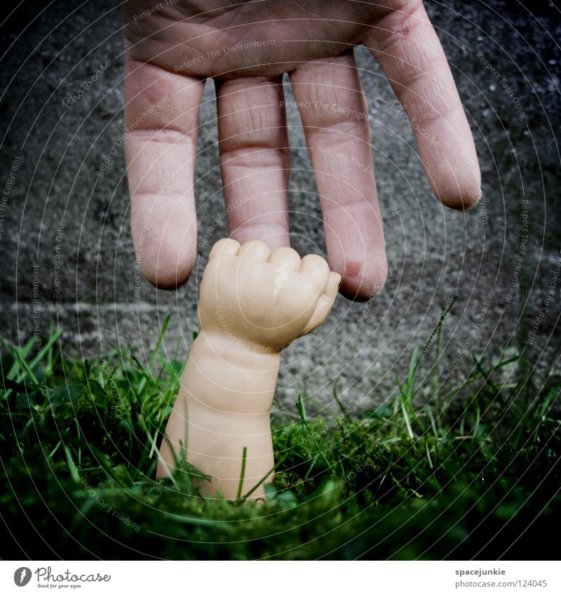 teat Green Growth Maturing time Hand Fingers Fist Toys Whimsical Humor Teat Joy Lawn Harvest Arm doll-poor Doll Statue