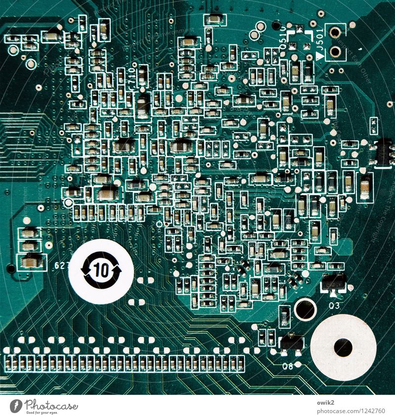 biosphere Technology High-tech Internet Circuit board Contact Semiconductor Infinity Small Near Many Crazy Green Black Turquoise White Orderliness Bizarre
