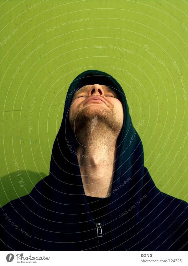 darth green Portrait photograph Close-up Man Green Larynx Hooded (clothing) Fresh Concentrate Face after top Tall Neck hoodie
