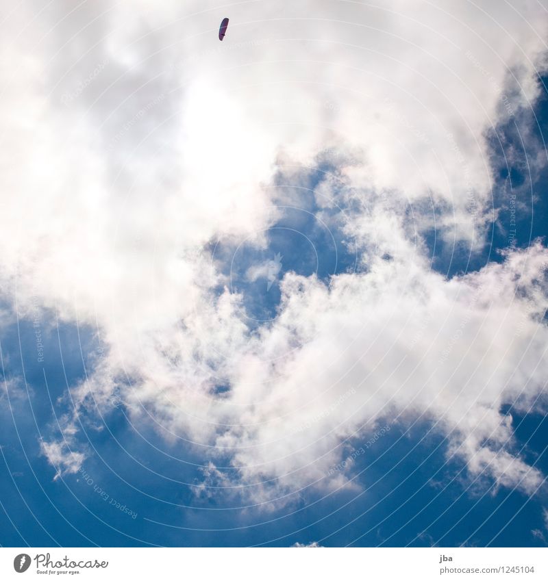 under the clouds Well-being Contentment Relaxation Calm Leisure and hobbies Trip Summer Sports Paraglider Paragliding Sporting Complex Nature Elements Air
