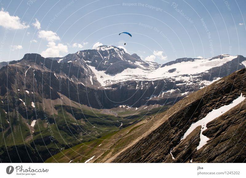 in front of the wild horn Lifestyle Well-being Contentment Relaxation Calm Leisure and hobbies Trip Freedom Summer Mountain Sports Paraglider Paragliding