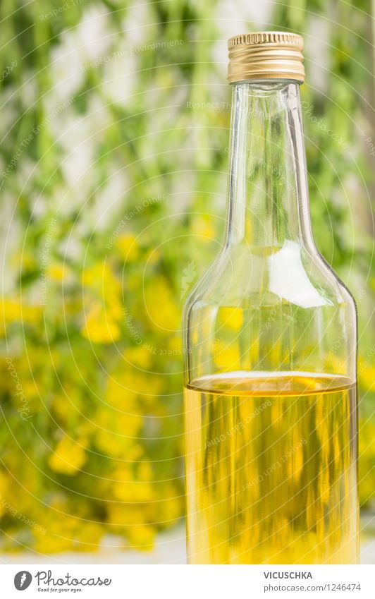 rapeseed oil Food Cooking oil Nutrition Organic produce Vegetarian diet Diet Bottle Style Design Healthy Eating Life Plant Leaf Blossom Fragrance Canola
