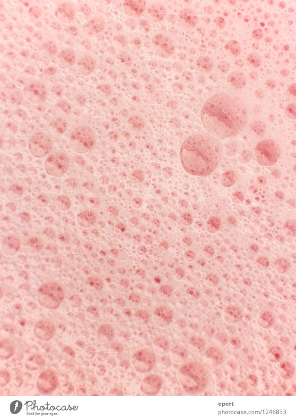 strawberry foam Foam Bubble Soap Esthetic Delicious Sweet Pink Colour Kitsch Colour photo Close-up Detail