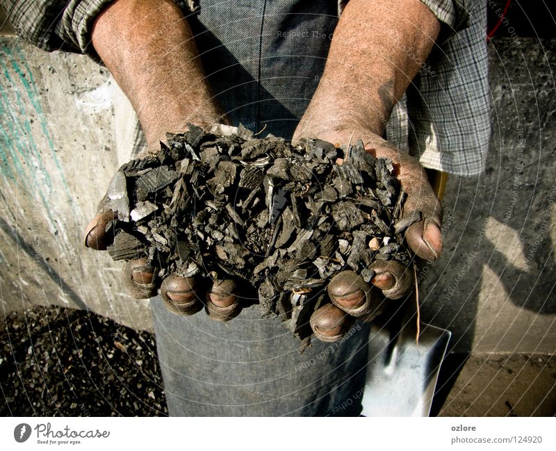 My Life is The Coal Art Arts and crafts  hands coal bunch handful hard work dirty reality showing