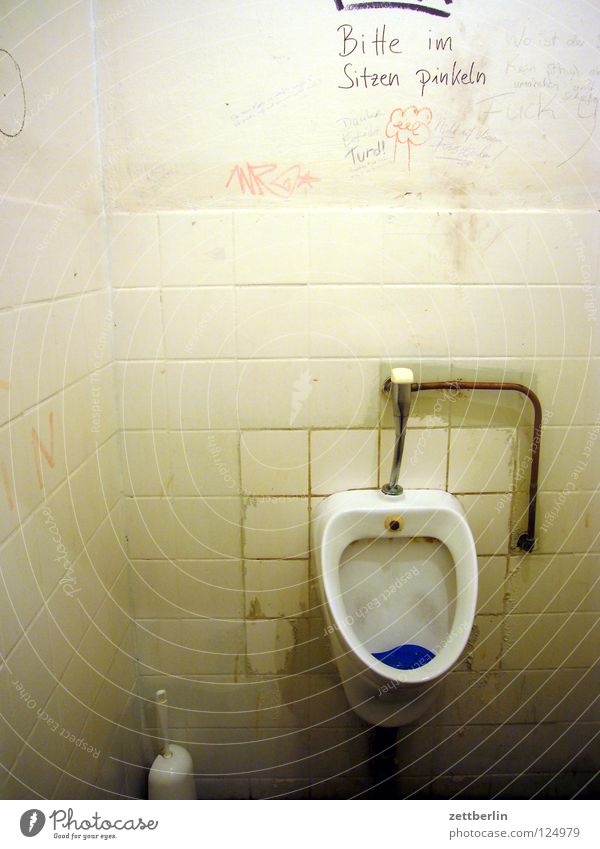 BRAKES Toilet brush Urinal Sanitary facilities Installations Scribbles Detail Bathroom Obscure Basin Tile Water grafito graffiti