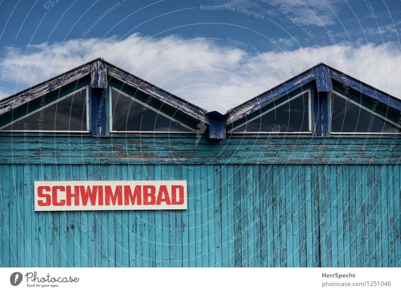 Summer, Sun, Swimming pool House (Residential Structure) Manmade structures Building Roof Wood Characters Signs and labeling Signage Warning sign Old