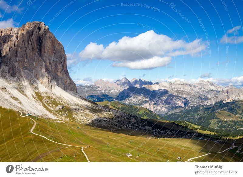 Dolomites Tourism Summer Mountain Hiking Forest Alps Peak Vacation & Travel Wanderlust travel Trentino-Alto Adige Mountaineering Blue sky high mountains Italy