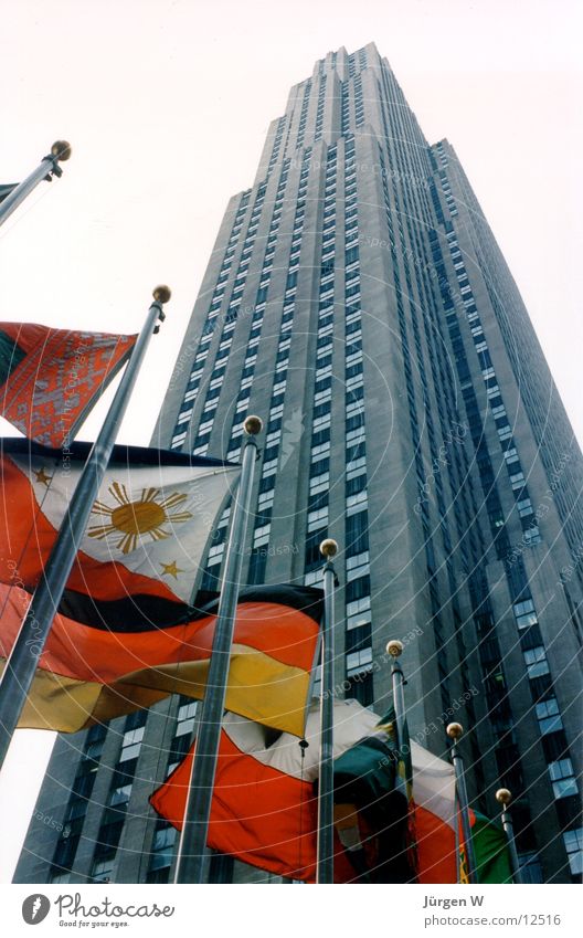 Rockefeller Center, 1989 New York City Flag High-rise Architecture USA building