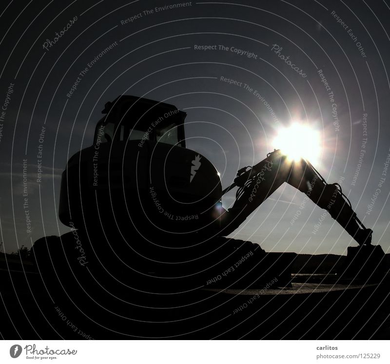 Who's going to dig the dredge hole this late? Excavator Skid loader Womanizer Personal ad Back-light Dazzle Construction site Insolvency Paying Income Strike