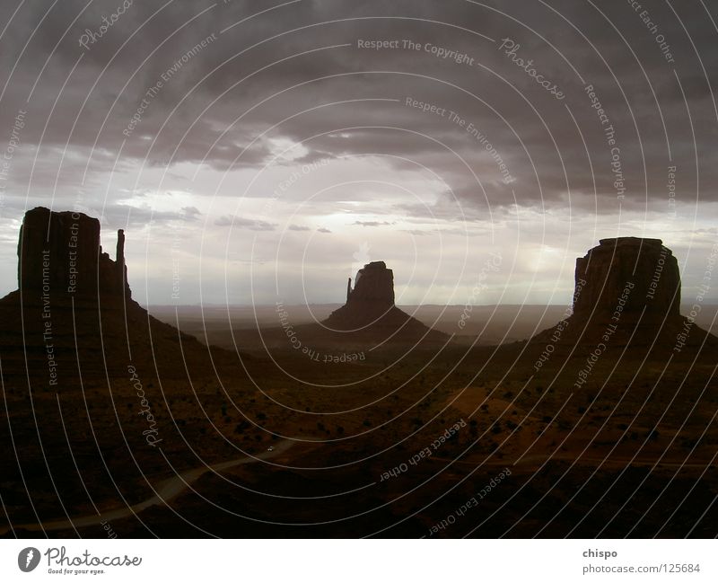 storm escape Gale Moody Thunder Americas National Park Loneliness Thunder and lightning Monument Valley Car Escape Far-off places USA