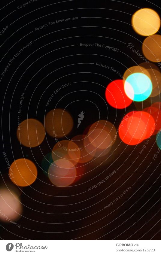 Urban blur night lights IV Blur Dream Traffic light Neon sign Light Red Yellow Point of light Abstract Background picture Road traffic Concert