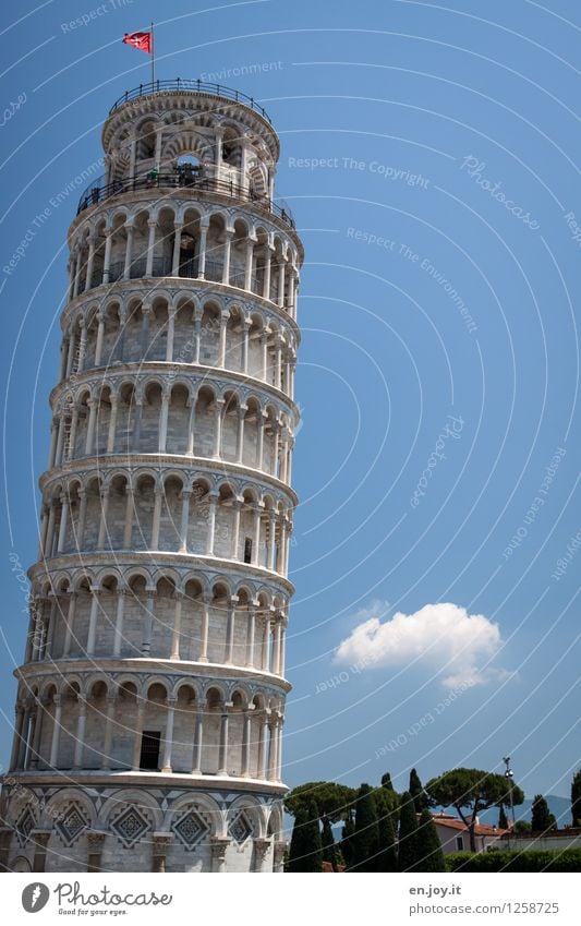 imperfect Vacation & Travel Tourism Trip Sightseeing City trip Summer vacation Sky only Pisa Tuscany Italy Tower Manmade structures Building Bell tower Column
