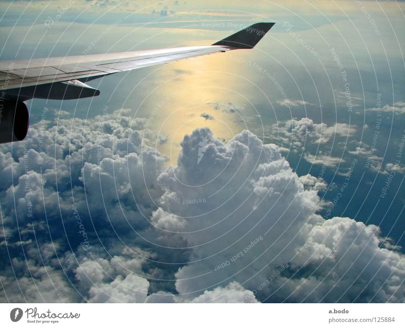 cloud play Clouds Airplane Thailand Asia Ocean Engines Sky qantas Wing Sun Water