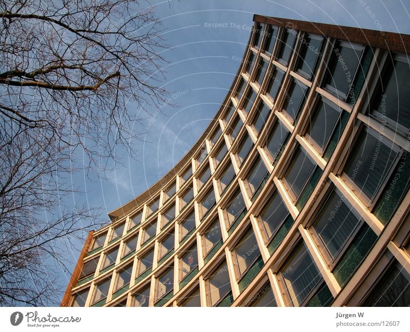 arch Building Facade Window Sky Architecture Historic Duesseldorf Tall bent high Front side