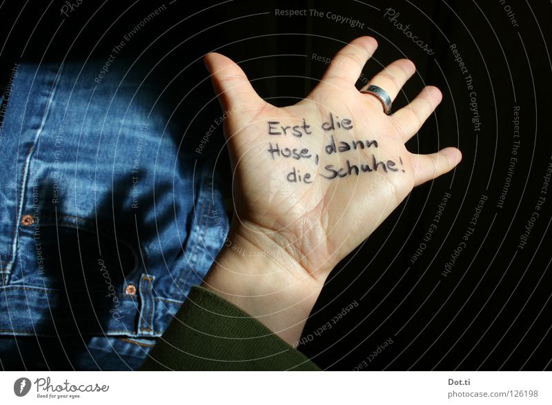 handwriting Hand Fingers - a Royalty Free Stock Photo from Photocase