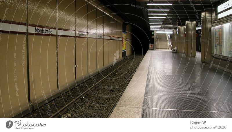whack Underground Railroad tracks Empty Platform London Underground Station Train station
