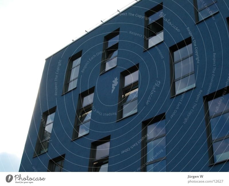 blue corner House (Residential Structure) Window Architecture Corner Blue Crazy Tall building diagonally high