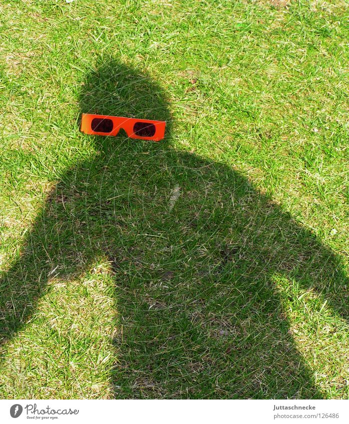 Mr. Bojangles Shadow Eyeglasses Silhouette Red Sunglasses Grass Green Joy Human being Garden the black man Juttas snail Joke