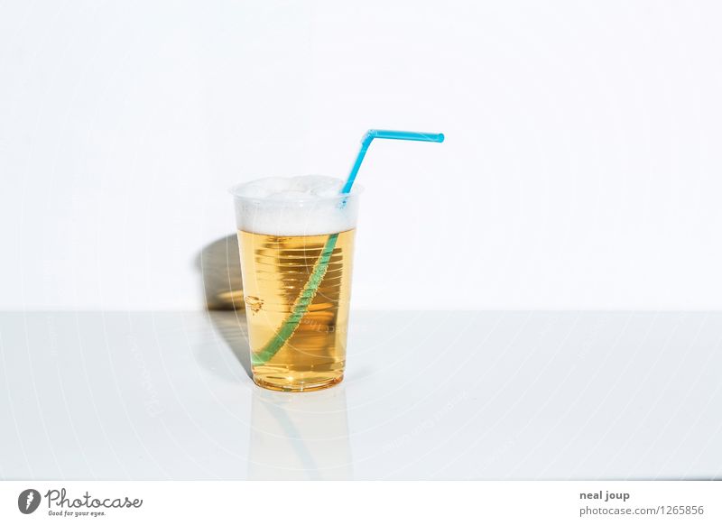 long drink Summer Bar Cocktail bar Drinking Gastronomy "Cup straw Drinking straw," Plastic luxury Blonde Simple Fluid Fresh Cheap Yellow White Happiness Purity