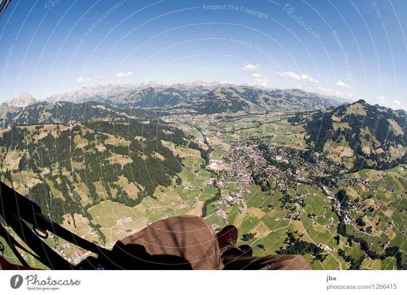 Gstaad at your feet Lifestyle Well-being Contentment Relaxation Calm Trip Freedom Summer Mountain Sports Paragliding Sporting Complex Landscape Elements Air