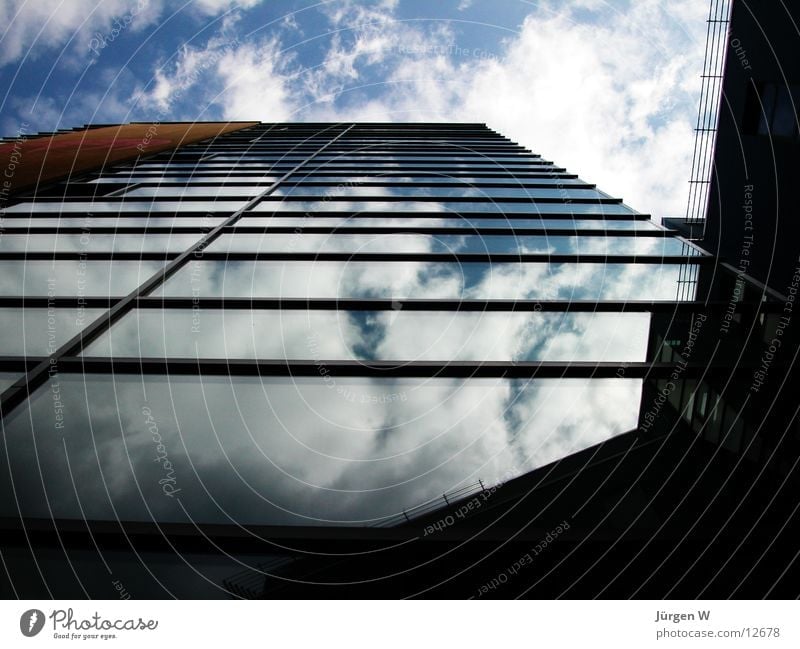 mirroring Window Reflection Building Clouds Architecture Glass Sky Blue