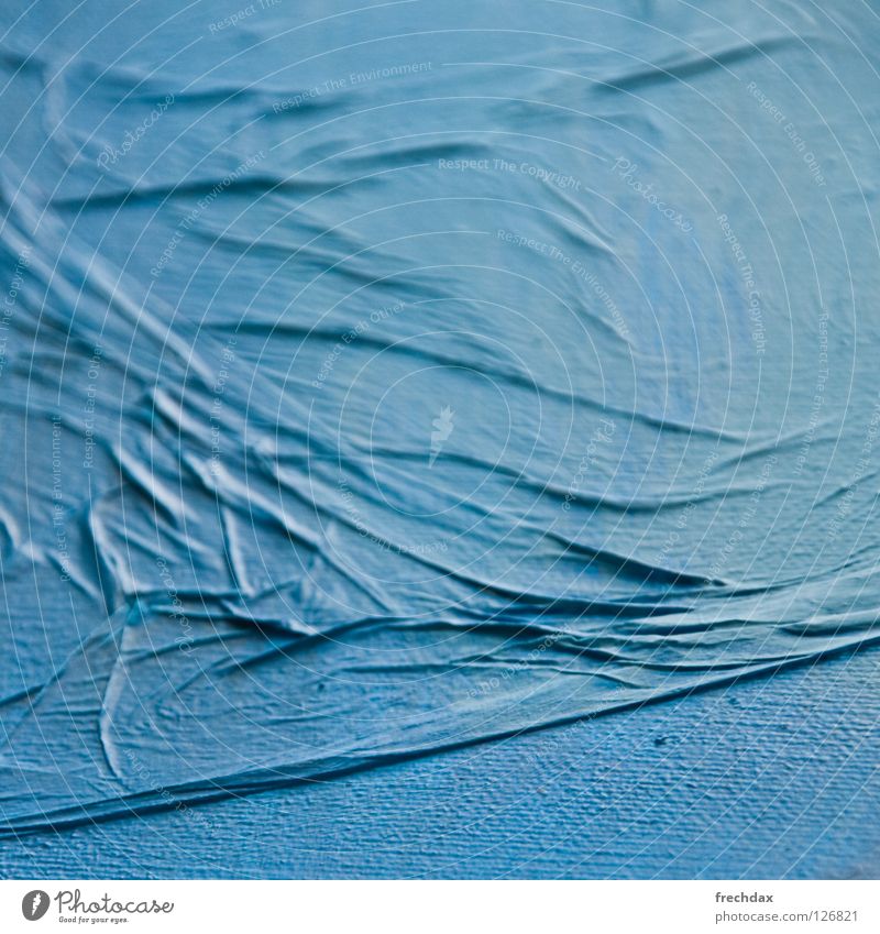 Ocean of Paper Blue tone Waves Tissue paper Cloth Grainy Swell Cyan Incline Square Blur Art Painting and drawing (object) Tone-on-tone Culture Shadow Image